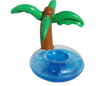 Porte-piscine pour gobelets - îlot avec palmier