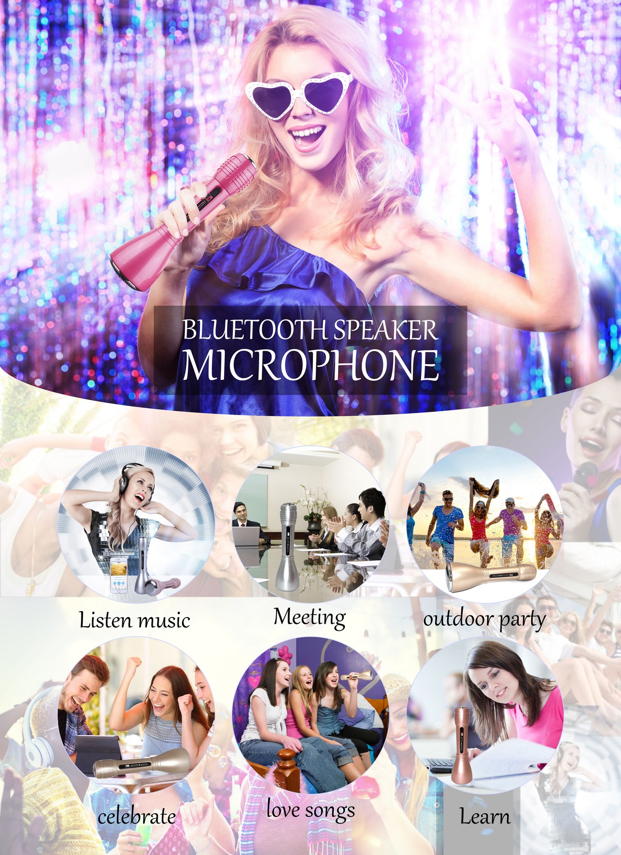 Microphone bluetooth party