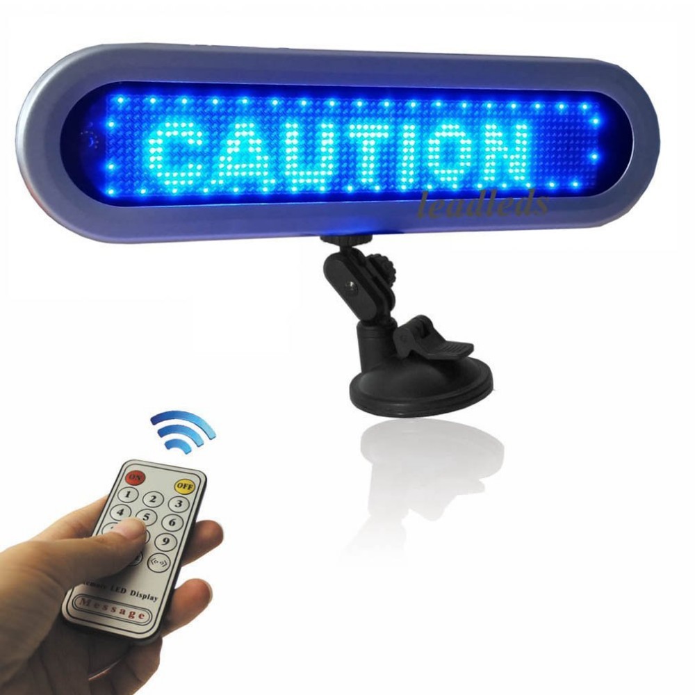 Affichage LED auto bleu
