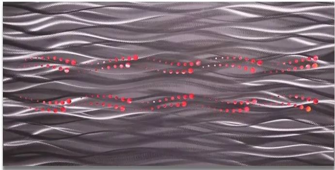 Peintures métalliques 3D sur le mur couleur led rétro-éclairé