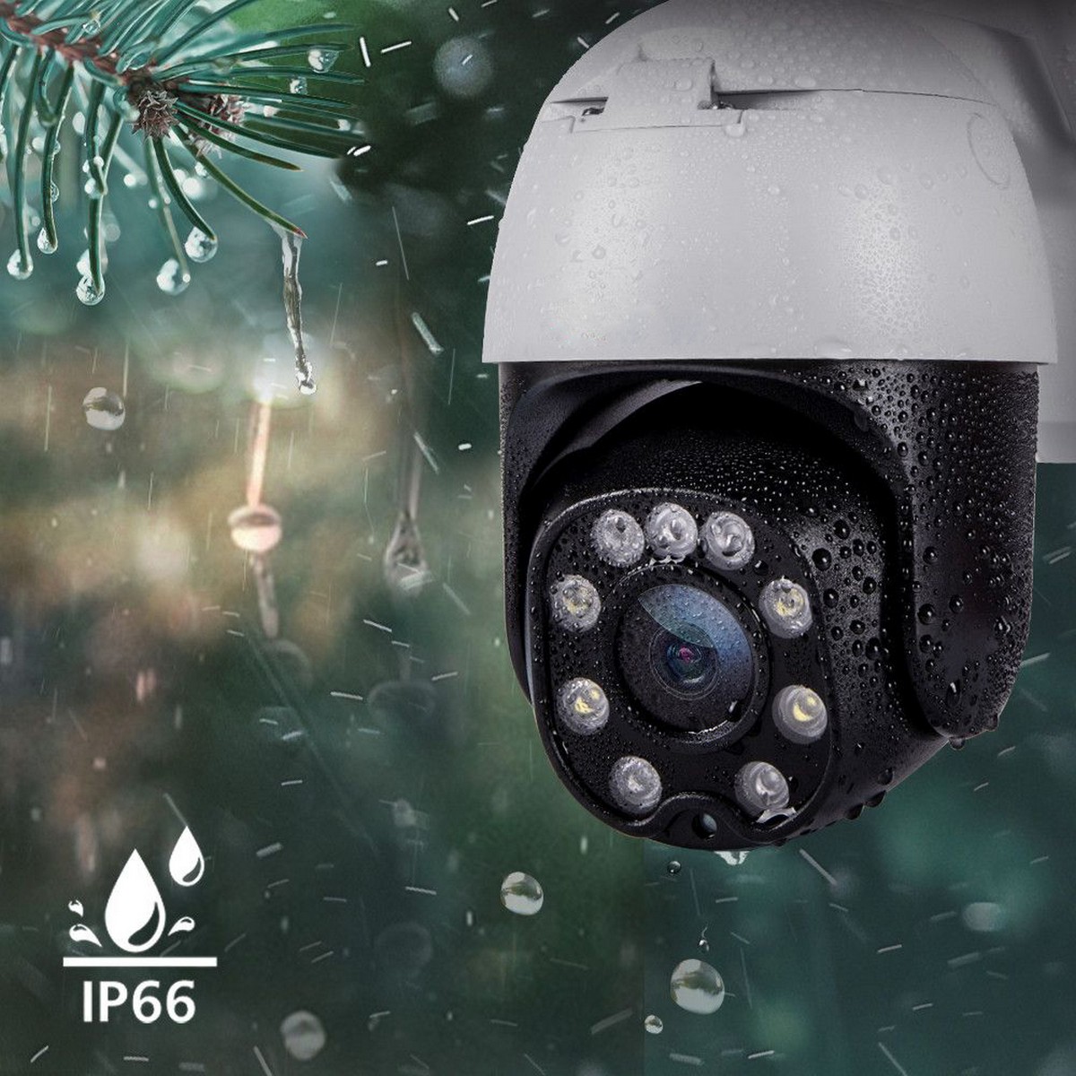 caméra panoramique inclinable rotative IP66 étanche