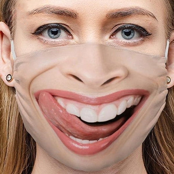 masque de protection visage sourire