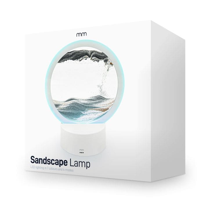 Lampe d'art de sable - lampe de table sables du temps - rétroéclairage LED couleur RVB