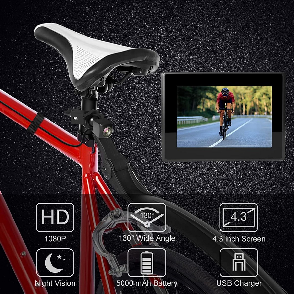 1080P voiture Cam cyclisme caméra extérieure chasse caméra avec