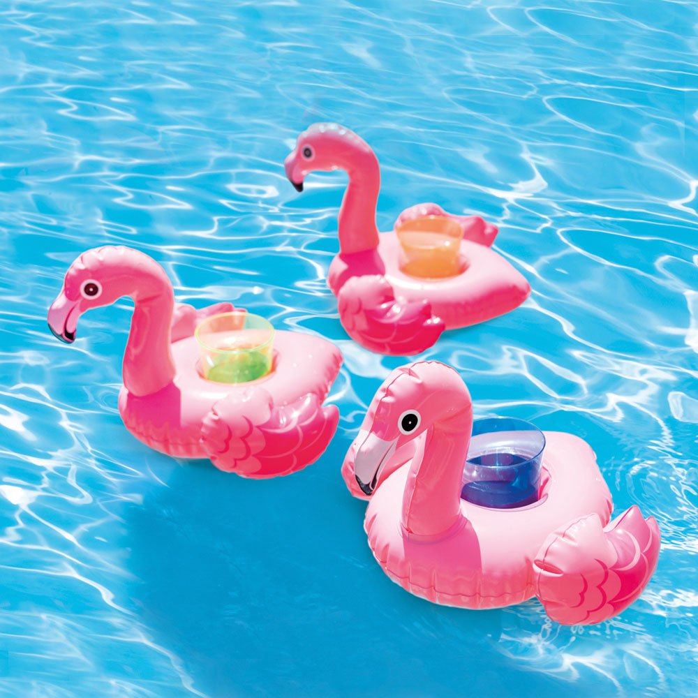 porte-gobelet gonflable flamingo flottant