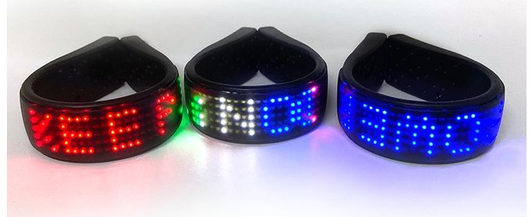 Bracelet LED pour chaussures s'allume