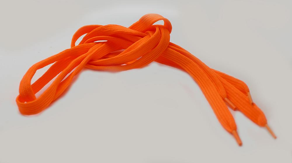 lacets néon orange