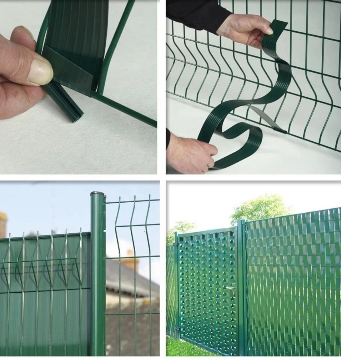 remplit la clôture avec du plastique PVC gris anthracite ral 7016