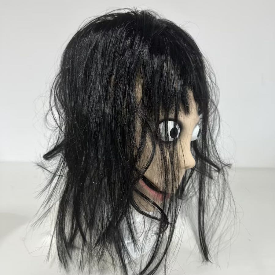 Masque facial effrayant fille (poupée) Momo