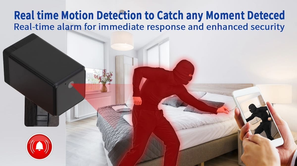 Caméra de sécurité espion à détection de mouvement pour maison et appartement