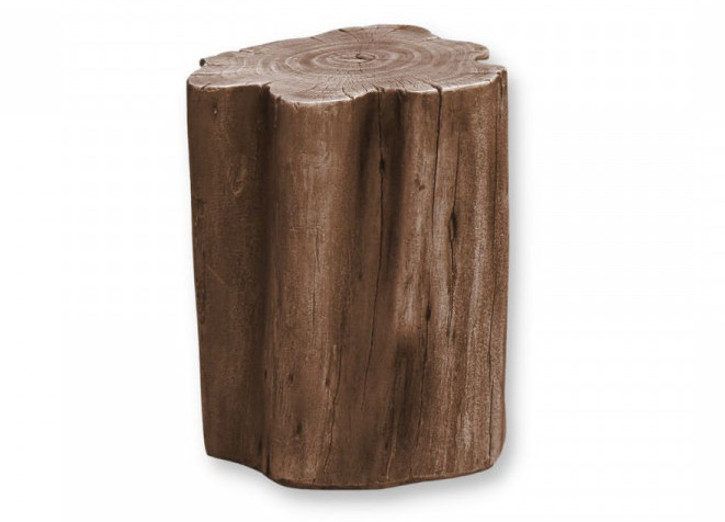 Souches d'arbres en béton imitation bois couleur marron