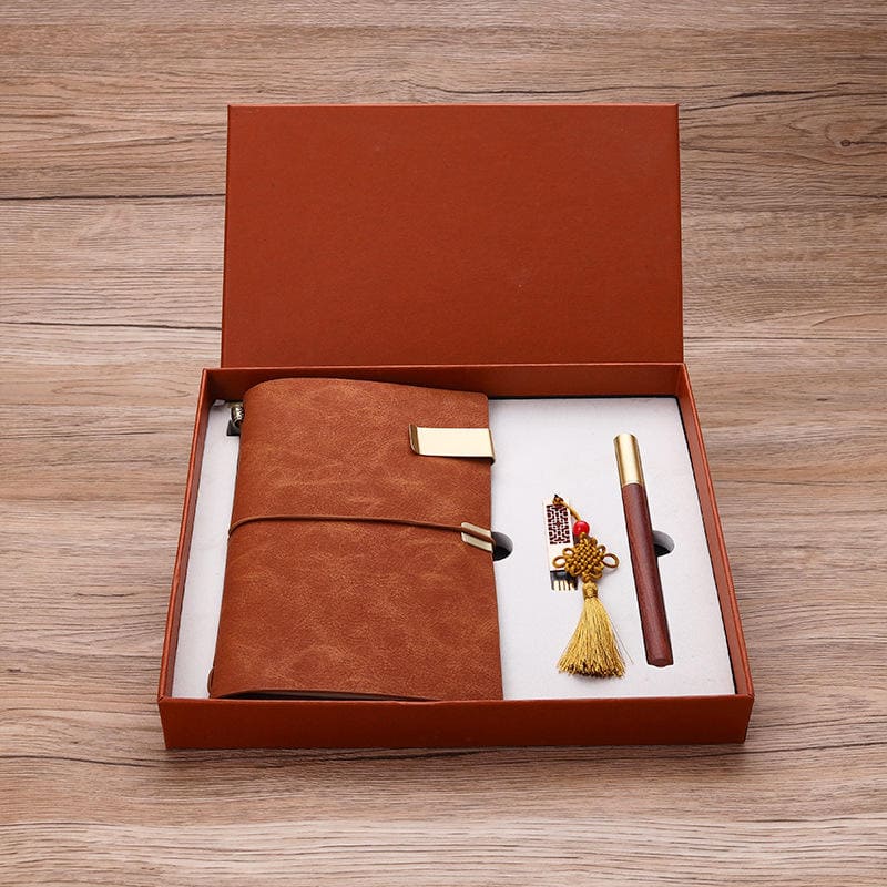stylo en bois avec carnet cadeau