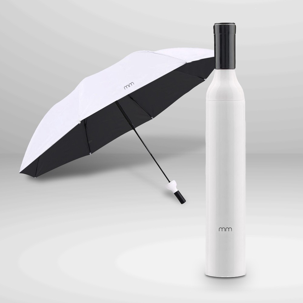 parapluie bouteille de vin blanc pliable