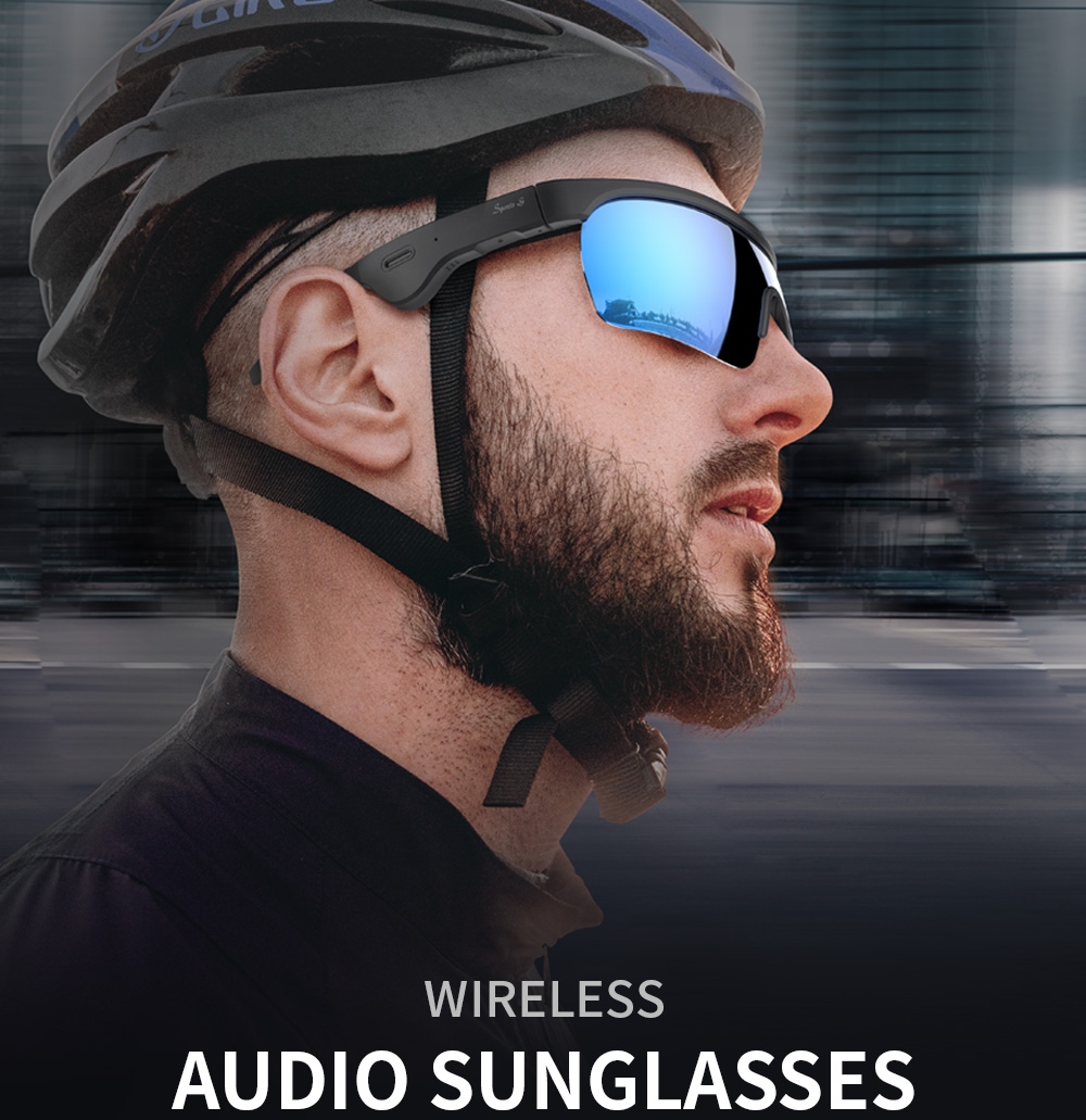 Lunettes de soleil audio intelligentes, lunettes de sport Bluetooth pour écouter de la musique