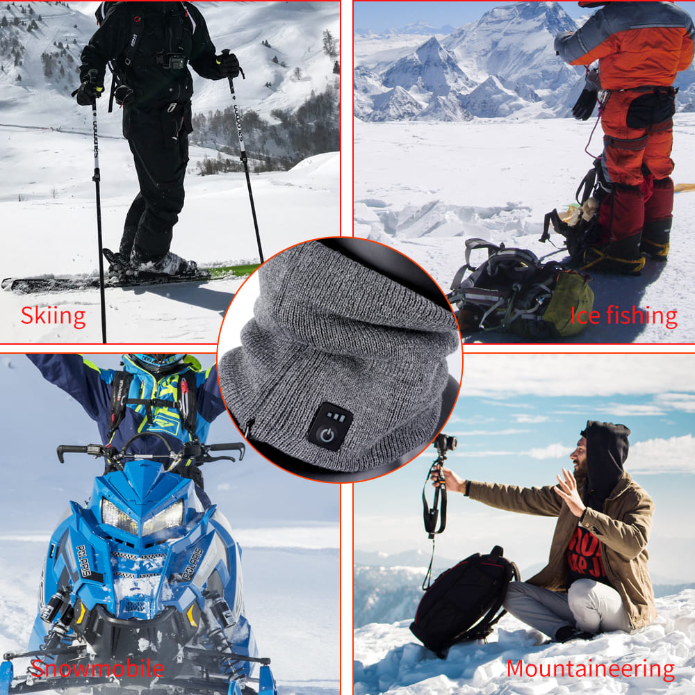Écharpe de ski d'hiver cache-cou thermique chauffant électrique