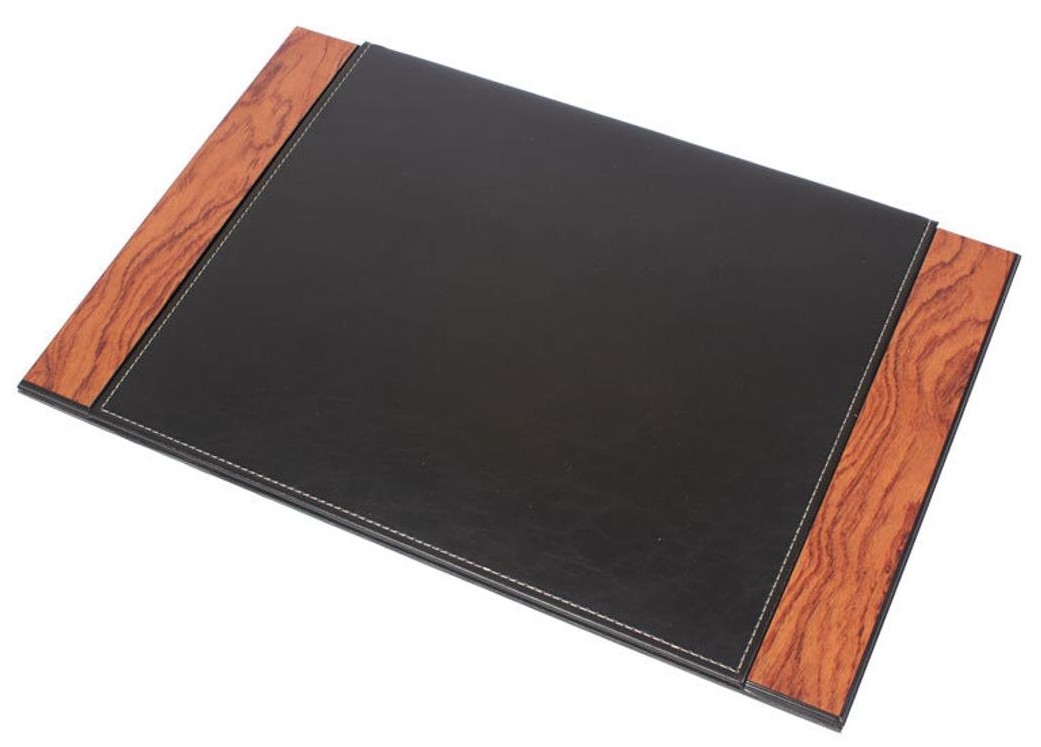 tapis de table de luxe en cuir en bois