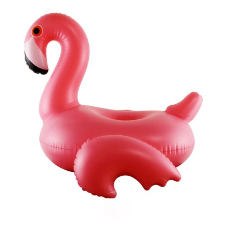 flamant rose gonflable pour gobelets comme support