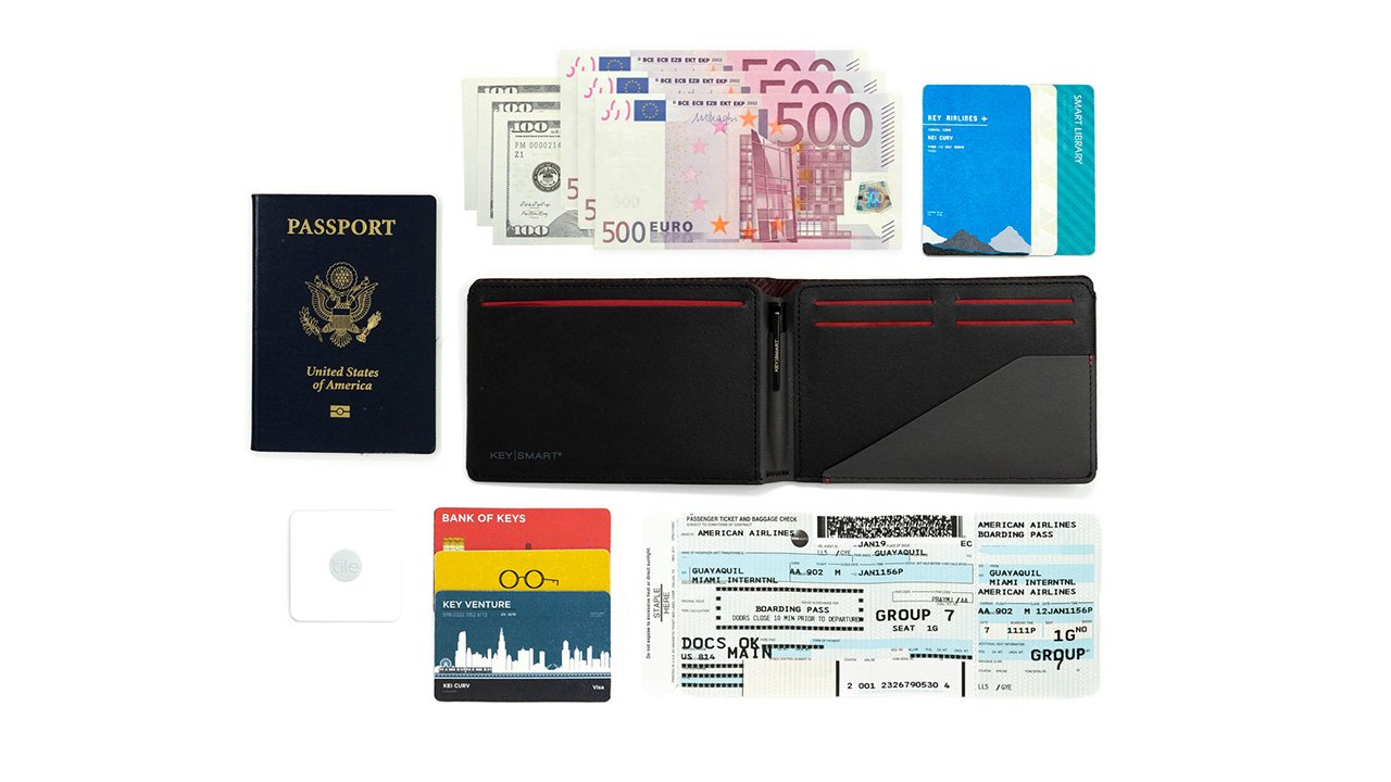 portefeuille passeport avec gps