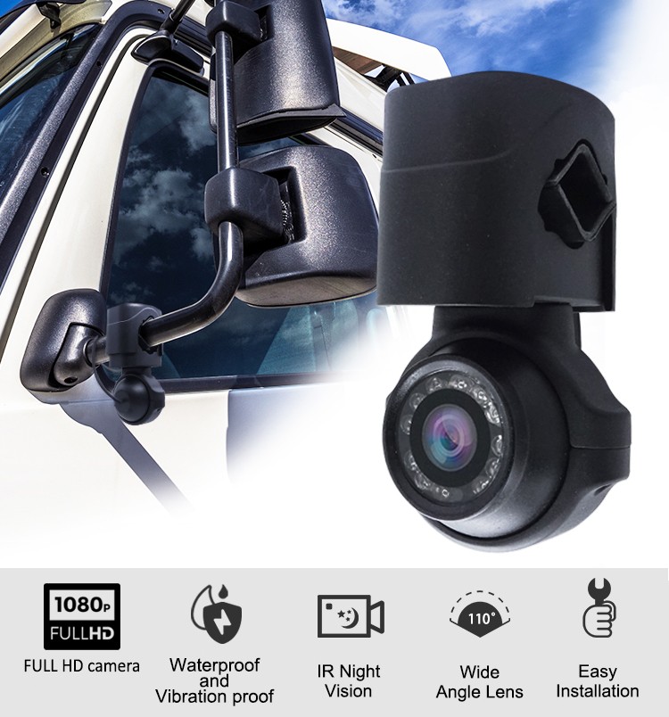 caméra intérieure et extérieure avec vision nocturne 12 LED IR + IP69K + objectif f3,6mm