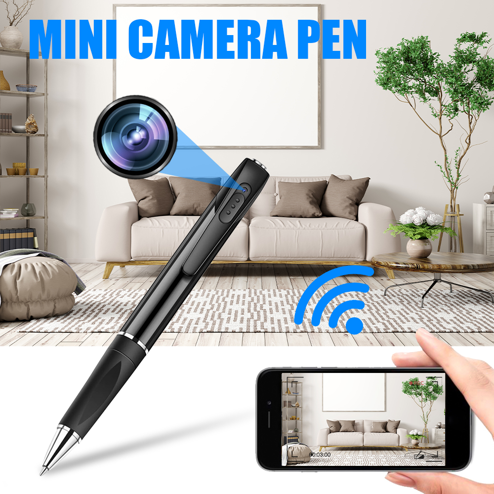 Caméra stylo espion avec prise en charge FULL HD + Wi-Fi (application iOS/Android)