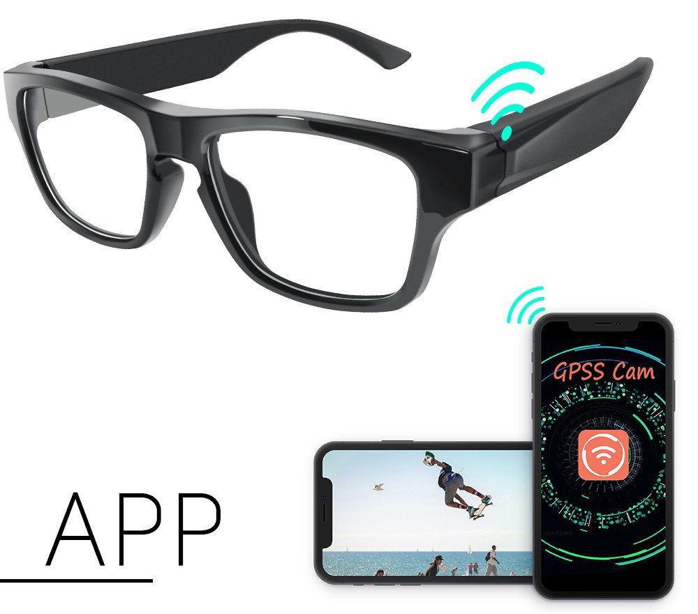 lunettes avec caméra wifi - gpss cam application wifi set