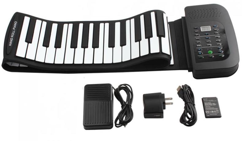 piano roulant - clavier de piano en silicone