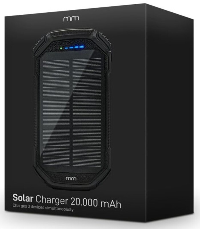chargeur mobile externe batterie de banque d'énergie solaire 20000 mah