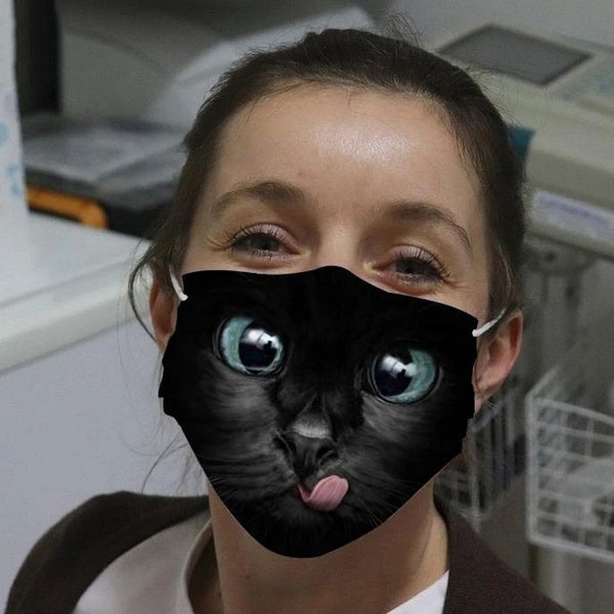 masque de chat noir
