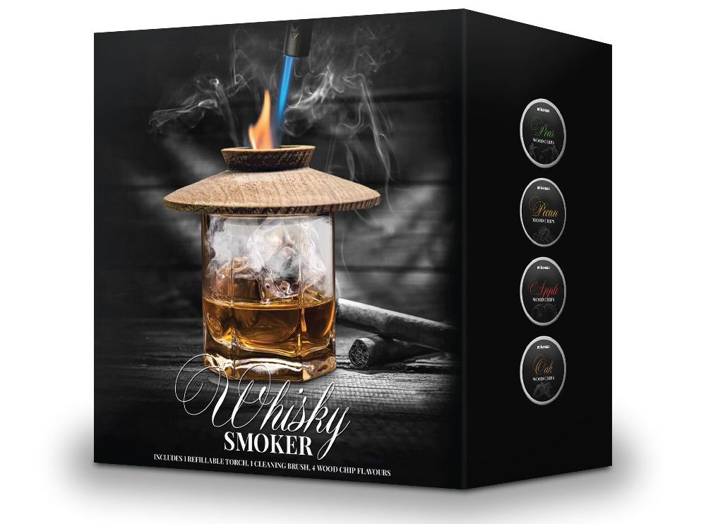 whisky smoker bourbon kit pour boisson au whisky fumé