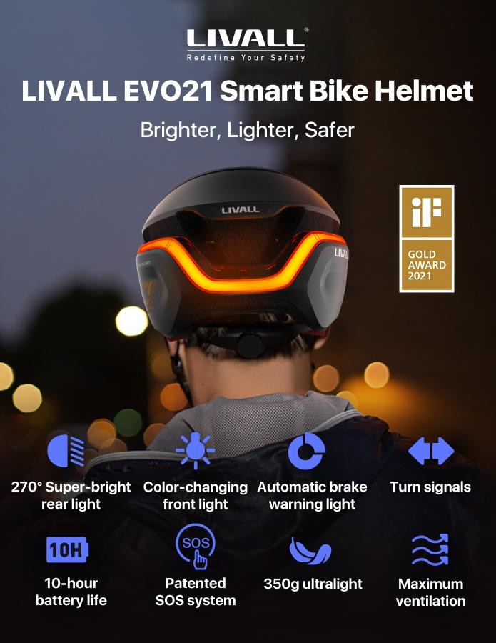 Casque de vélo SMART - Livall EVO21