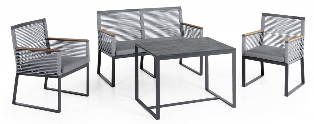 terrasse sièges métal extérieur aluminium moderne