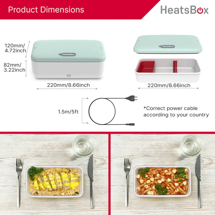 HeatsBox boîte de vie alimentaire thermo électrique chauffage portable