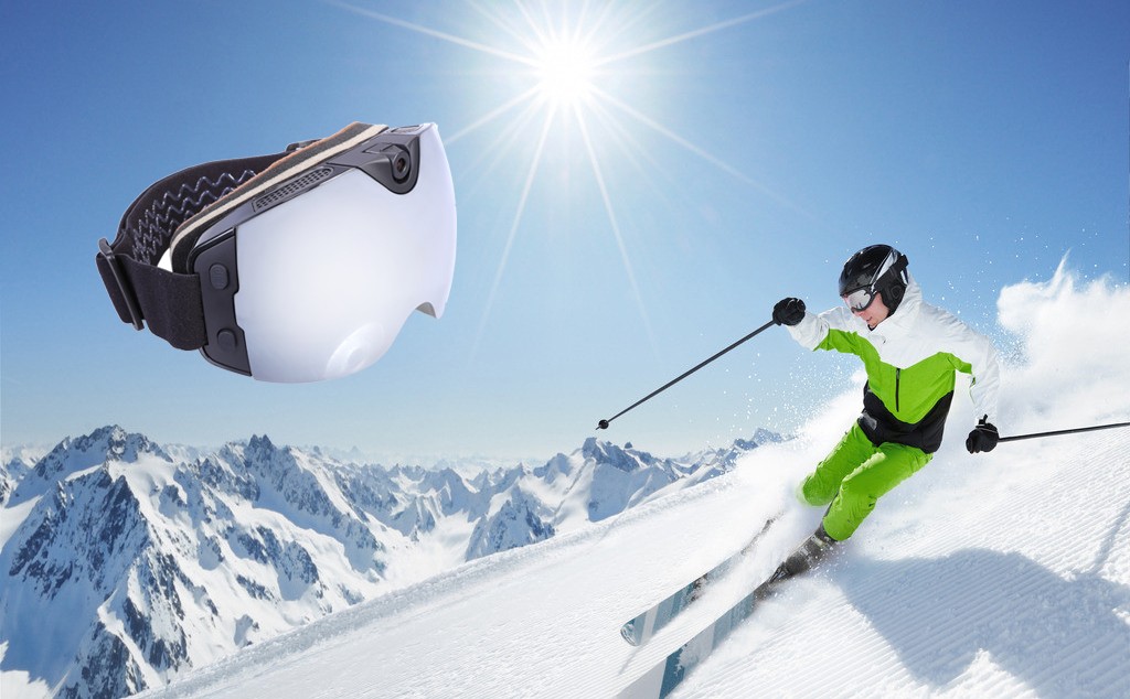 lunettes de snowboard avec caméra ultra HD