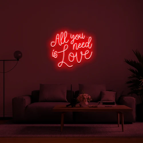 Enseigne lumineuse LED ALL YOU NEED IS LOVE