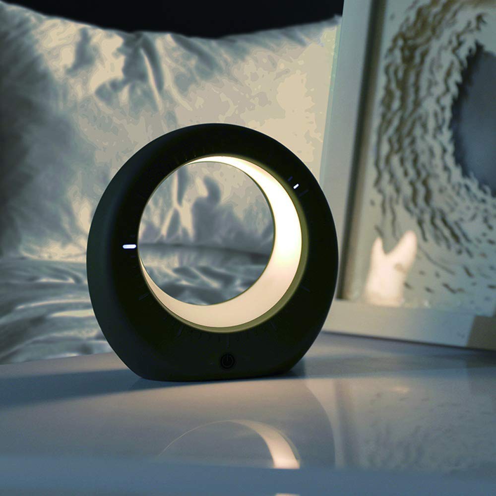 Lampe de nuit LED lune avec réveil et horloge numérique