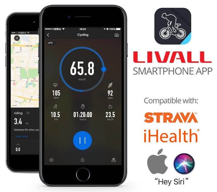 application Livall pour smartphone mobile
