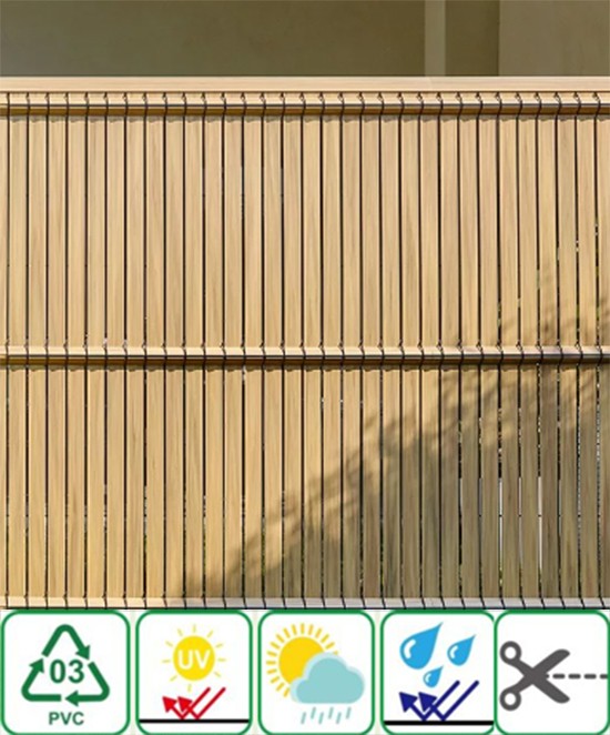 panneaux droits en PVC pour la clôture comme remplissage de treillis