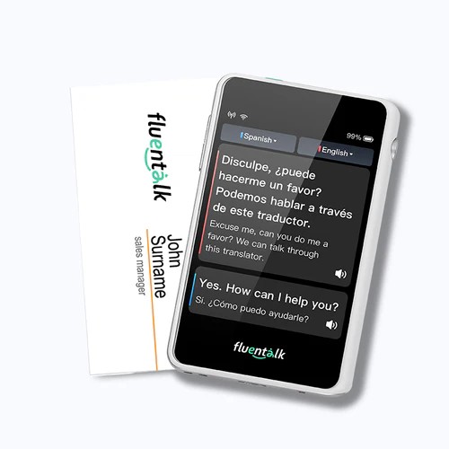 Fluentalk T1 mini - Format carte Visa avec écran HD 2,8"
