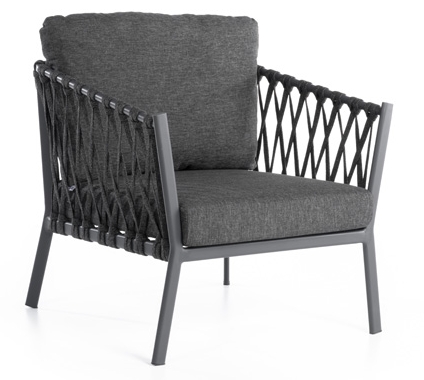chaise en rotin en aluminium pour le jardin