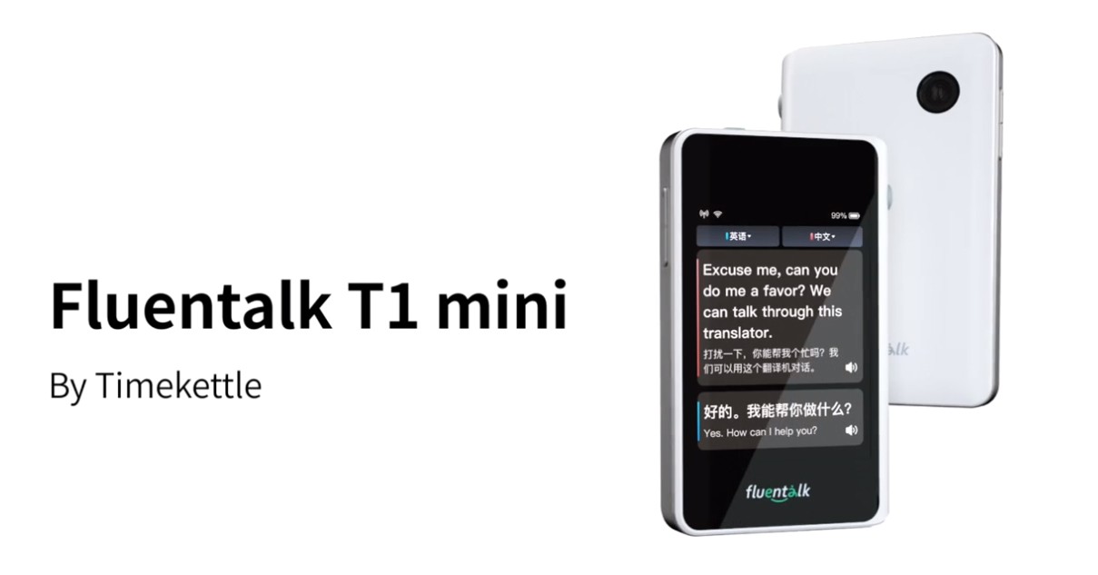 Fluentalk T1 mini Timekettle - traducteur de voyage portable