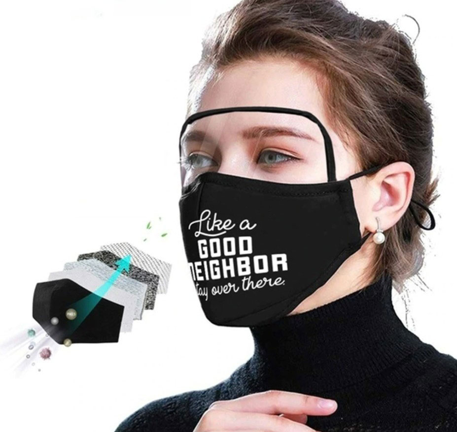 masque de protection noir avec écran