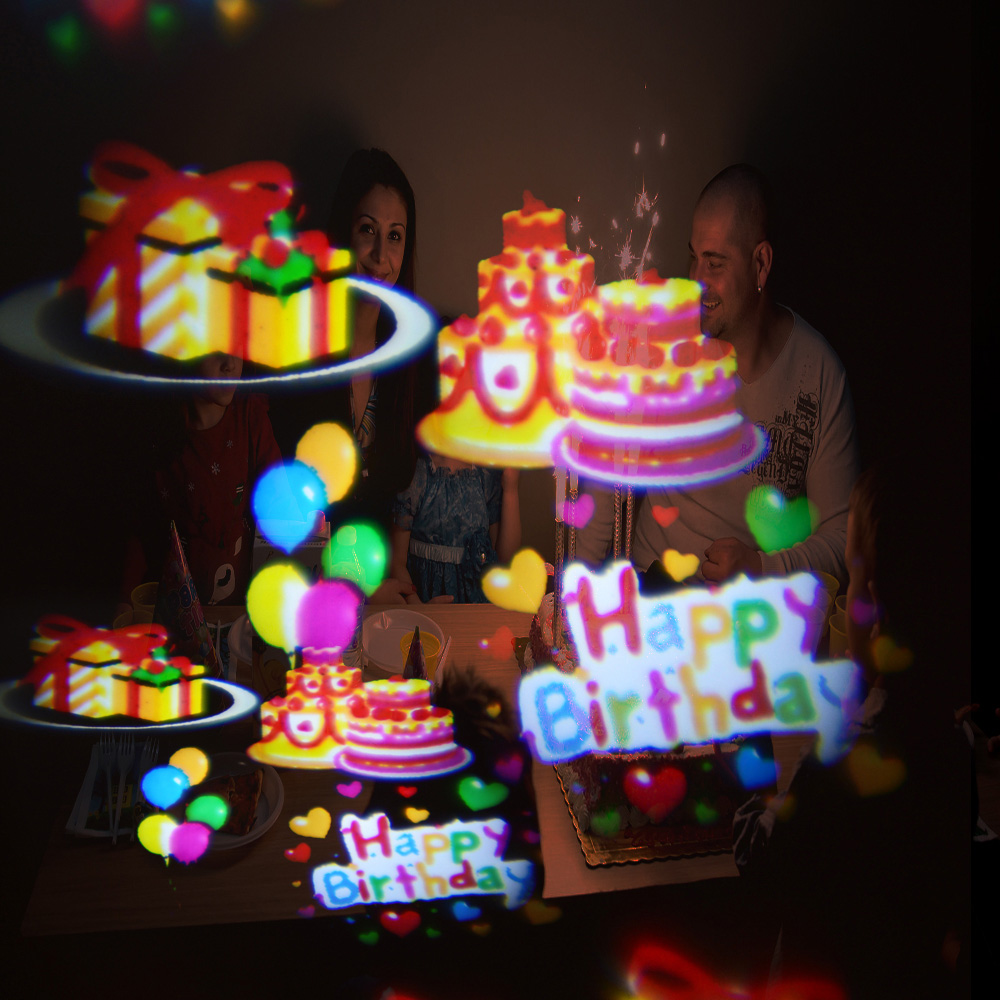 projecteur led amusant pour la fête projection de ballons joyeux anniversaire