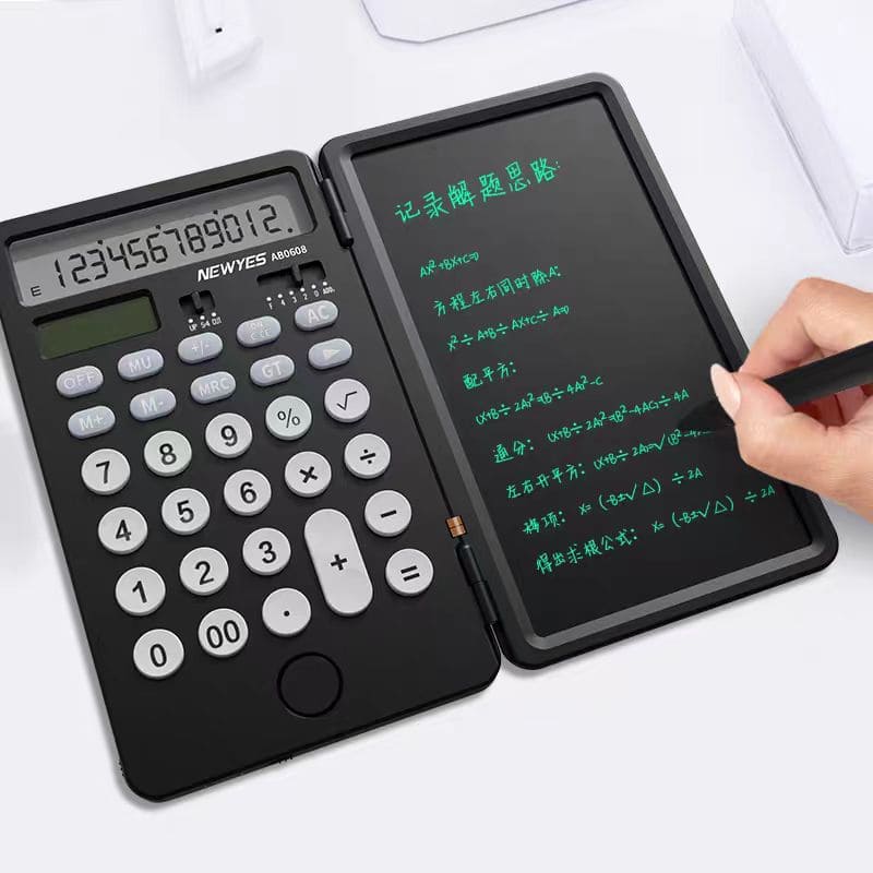 Calculatrice avec un panneau LCD comme bloc-notes