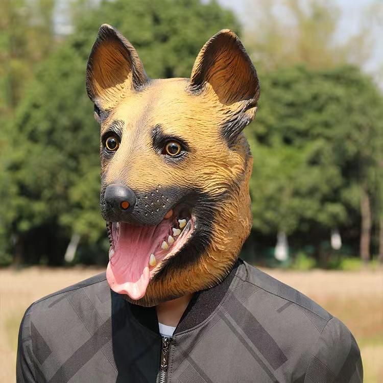 masque facial pour chien en latex de silicone carnaval halloween