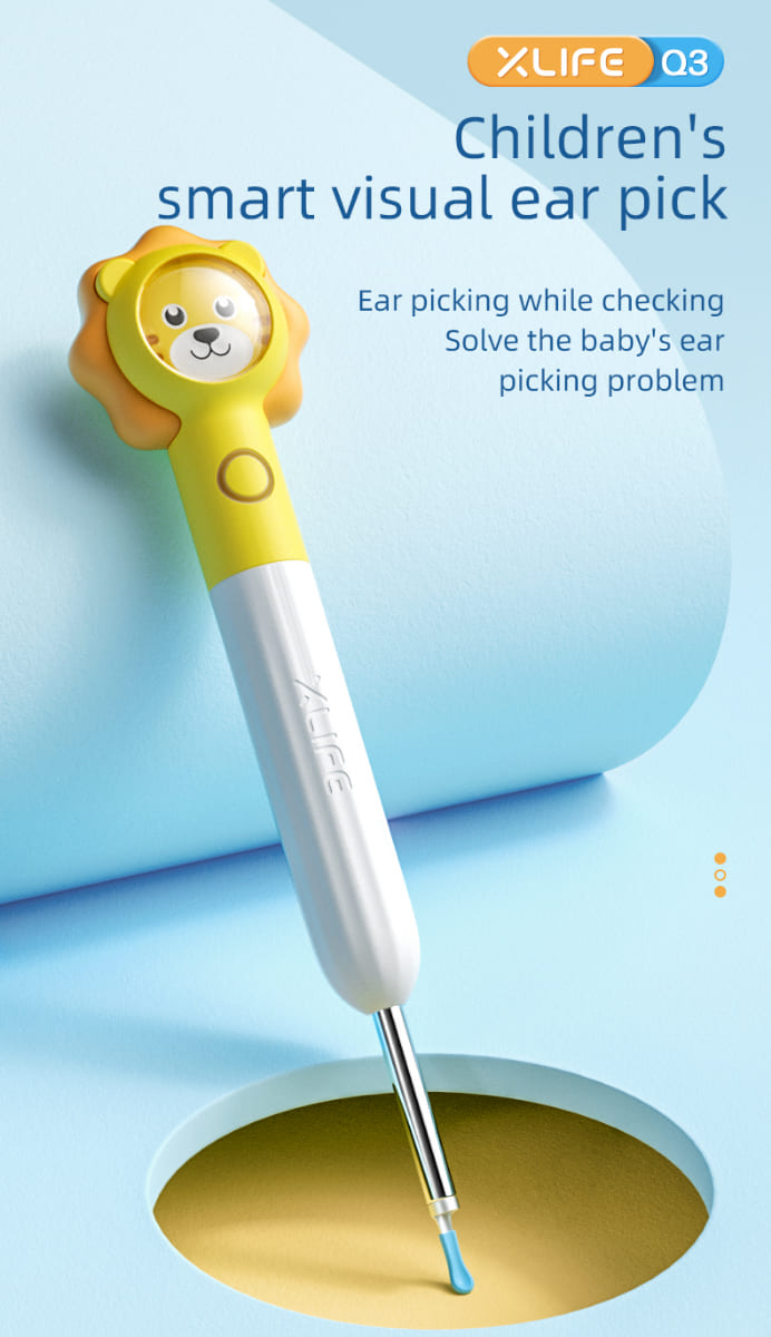 Nettoyeur d'oreilles pour enfants avec connexion wifi pour enfants avec une caméra dans l'oreille