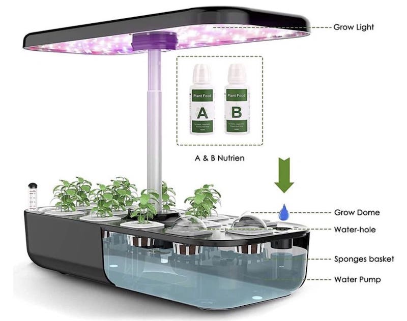 Lampe LED GROW (hydroponie) pour culture de plantes - Kit de 12 capsules