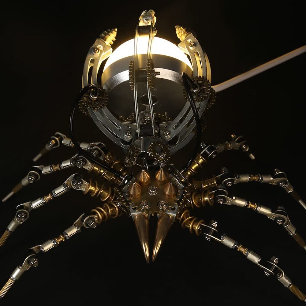 Modèle 3D d'un puzzle araignée en métal
