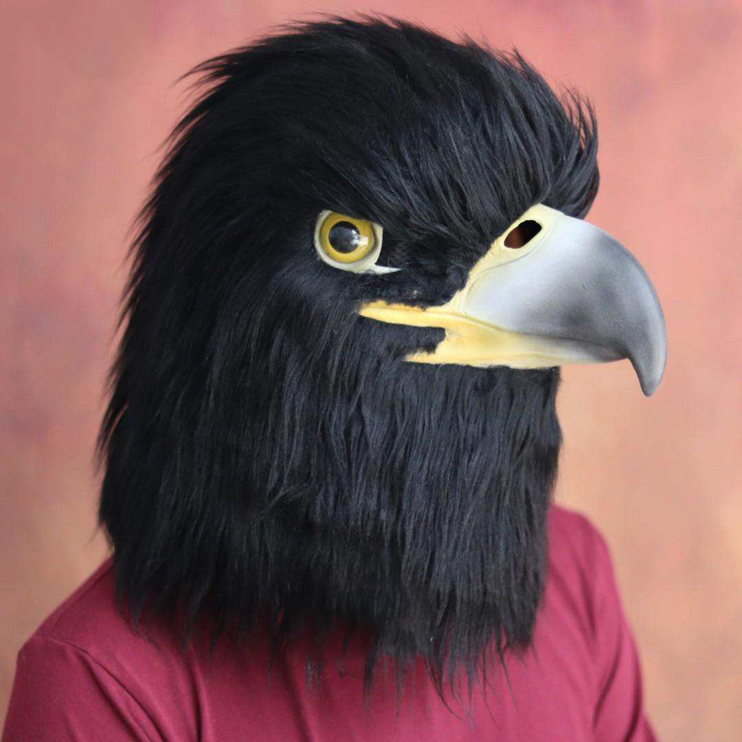 masque facial aigle américain noir Halloween