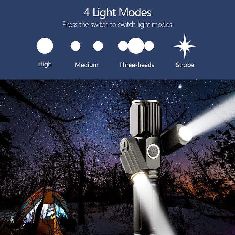 lampe de poche pour éclairer 4 modes d'éclairage