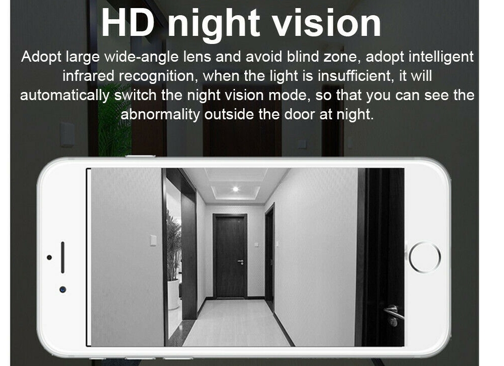 Sonnette vidéo IR vision nocturne sans fil
